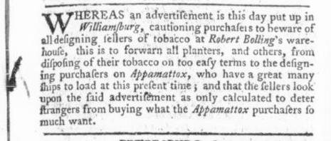Jun 15 - 6:13:1766 response Virginia Gazette