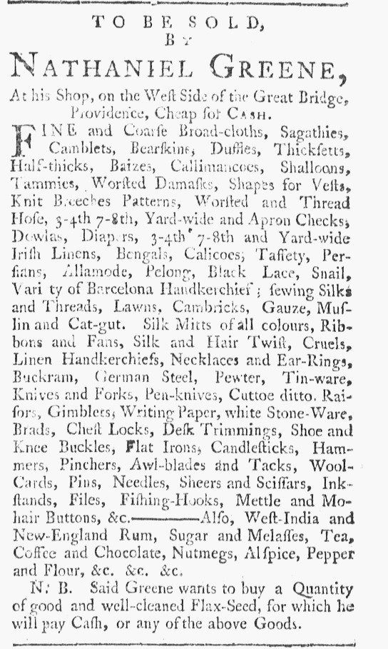 Aug 30 - 8:30:1766 Providence Gazette