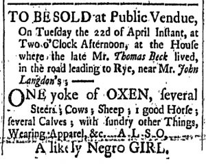 Apr 3 - New-Hampshire Gazette Slavery 1