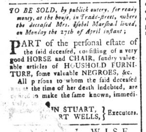 Apr 3 - South-Carolina and American General Gazette Slavery 2