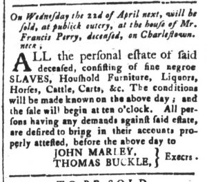 Apr 3 - South-Carolina and American General Gazette Slavery 5