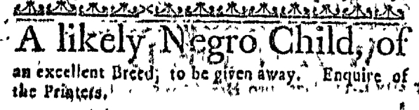 Mar 12 - Massachusetts Gazette Slavery 1