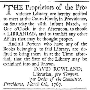Mar 14 - 3:14:1767 Providence Gazette