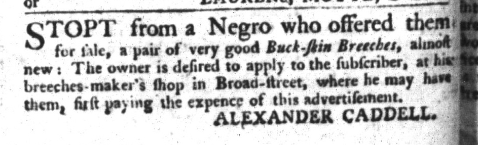 Mar 17 - South-Carolina Gazette and Country Journal Slavery 5