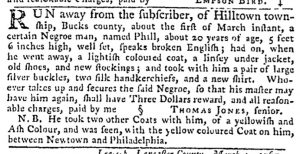 Mar 19 - Pennsylvania Gazette Slavery 5