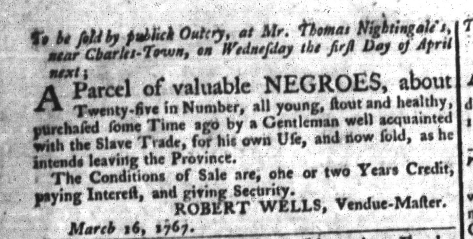 Mar 24 - South-Carolina Gazette and Country Journal Slavery 5