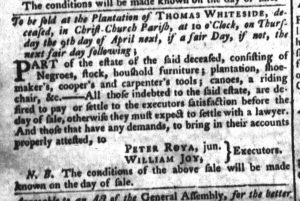Mar 24 - South-Carolina Gazette and Country Journal Slavery 7