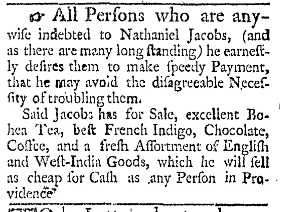 Mar 7 - 3:7:1767 Providence Gazette