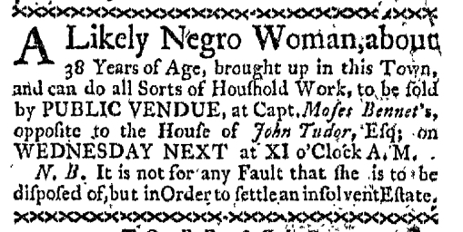 Apr 20 - Boston-Gazette Slavery 1