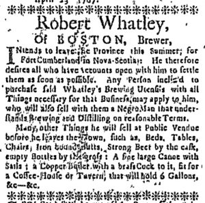 Apr 23 - Massachusetts Gazette Slavery 1