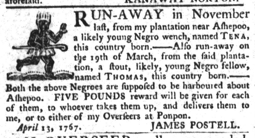 Apr 28 - South-Carolina Gazette and Country Journal Slavery 11