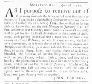 Apr 30 - Virginia Gazette Slavery 1