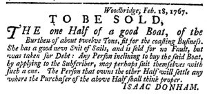 Apr 9 - 4:9:1767 New-York Gazette Weekly Post-Boy