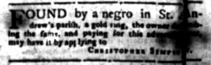 Jun 1 - South Carolina Gazette Supplement Slavery 2