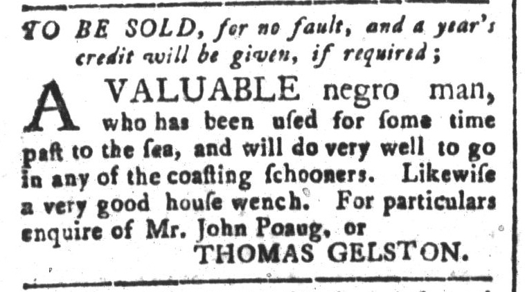 Jun 5 - South-Carolina and American General Gazette Slavery 1