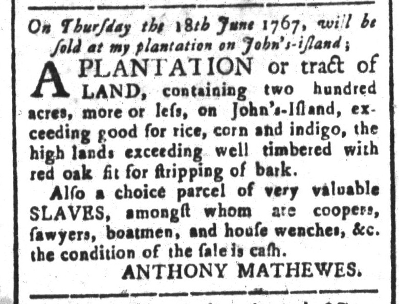 Jun 5 - South-Carolina and American General Gazette Slavery 6