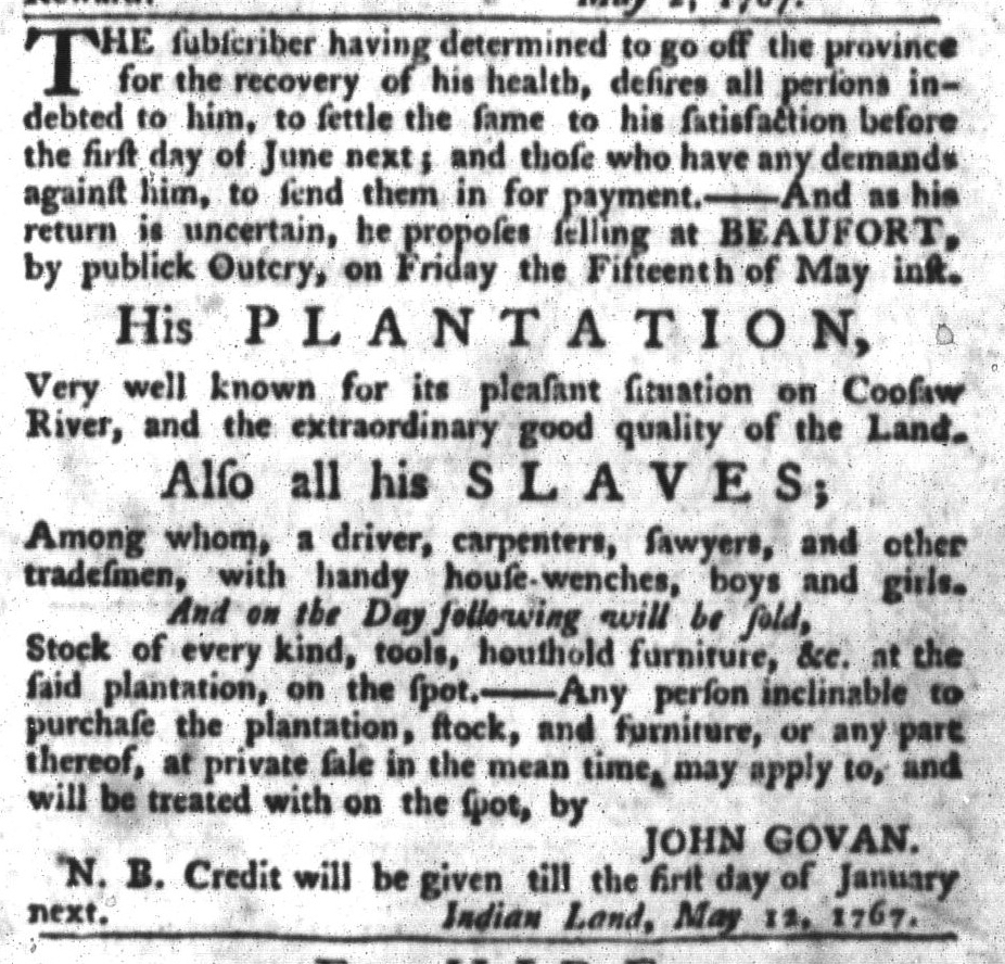 May 12 - South-Carolina Gazette and Country Journal Slavery 11