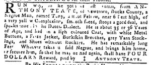 May 7 - Pennsylvania Gazette Slavery 1