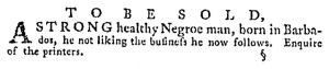 May 7 - Pennsylvania Gazette Supplement Slavery 4