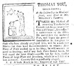 Jul 7 - 7:7:1767 South-Carolina Gazette and Country Journal