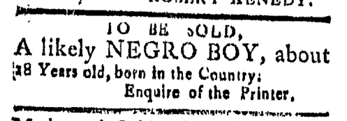 Jun 19 - New-London Gazette Slavery 1