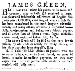 Jun 27 - 6:27:1767 Providence Gazette