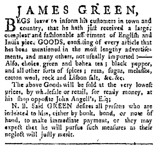 Jun 27 - 6:27:1767 Providence Gazette