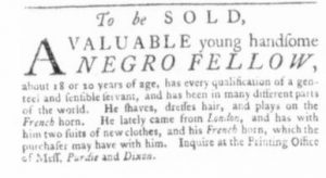 Jul 23 - Virginia Gazette Slavery 1