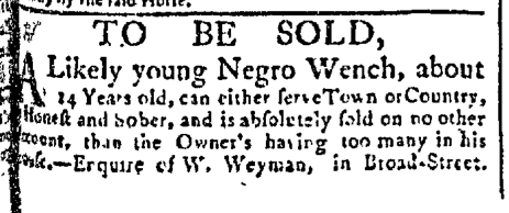 Aug 10 - New-York Gazette Slavery 1