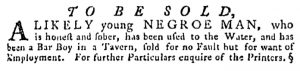 Aug 13 - Pennsylvania Gazette Supplement Slavery 1