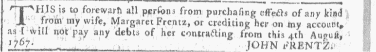Aug 19 - 8:19:1767 Georgia Gazette
