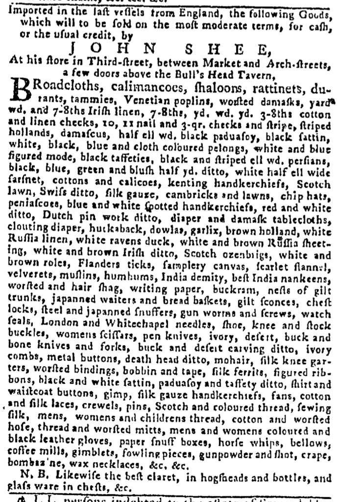 Aug 2 - 7:30:1767 Pennsylvania Gazette