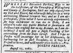 Aug 24 - 8:24:1767 Advert Pennsylvania Chronicle
