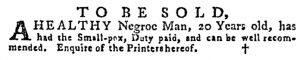 Aug 6 - Pennsylvania Gazette Supplement Slavery 2