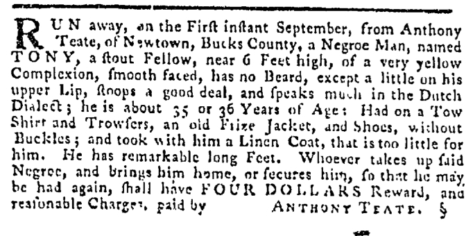 Sep 10 - Pennsylvania Gazette Slavery 3