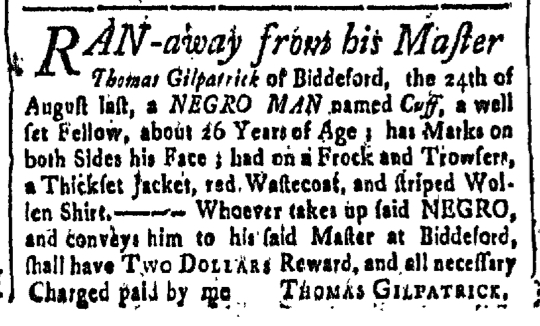 Sep 11 - New-Hampshire Gazette Slavery 1