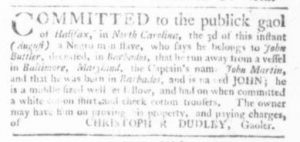 Sep 3 - Virginia Gazette Slavery 1
