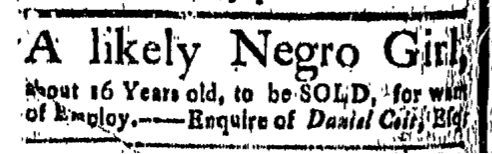 Oct 9 - New-London Gazette Slavery 1