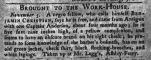 Nov 10 - South-Carolina Gazette and Country Journal Slavery 7