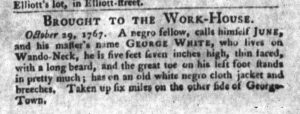 Nov 3 - South-Carolina Gazette and Country Journal Slavery 6