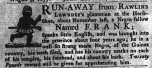 Nov 3 - South-Carolina Gazette and Country Journal Supplement Slavery 9