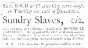 Nov 5 - Virginia Gazette Slavery 5
