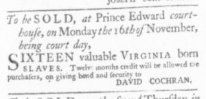 Oct 15 - Virginia Gazette Slavery 3