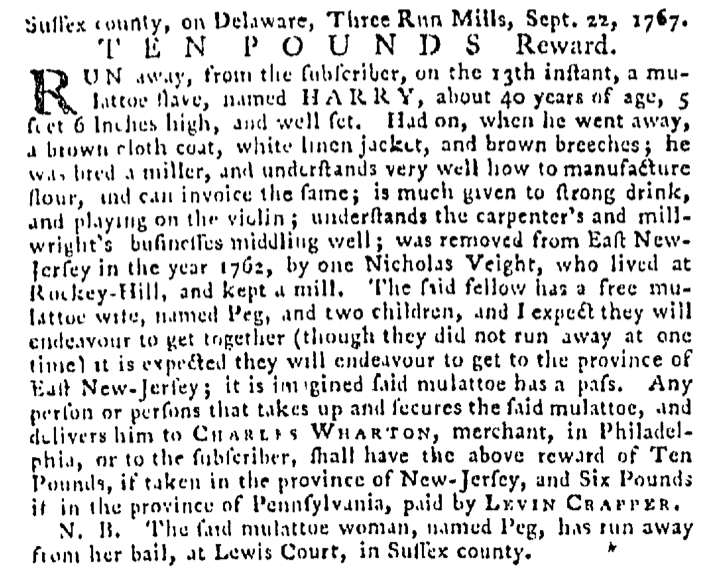 Oct 22 - Pennsylvania Gazette Supplement Slavery 2