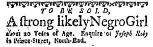 Oct 29 - Massachusetts Gazette Slavery 1