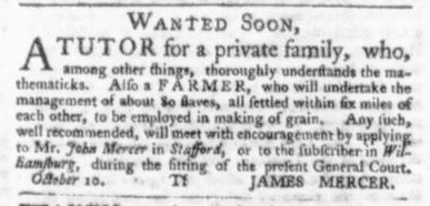 Oct 29 - Virginia Gazette Slavery 7
