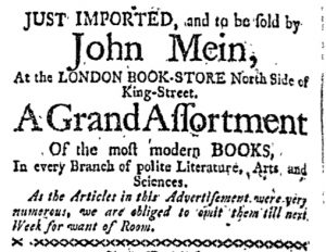 Oct 5 - 10:5:1767 Boston-Gazette