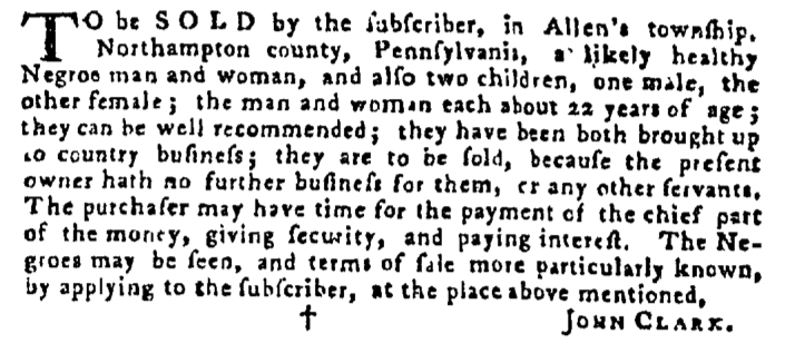 Dec 10 - Pennsylvania Gazette Supplement Slavery 3