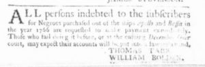 Dec 10 - Virginia Gazette Slavery 3