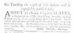 Dec 10 - Virginia Gazette Slavery 4